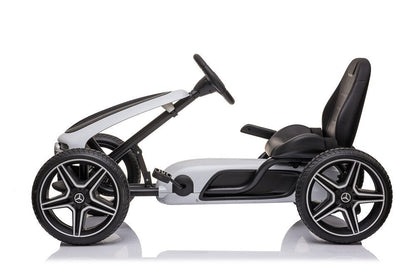 Mercedes Go-Kart Trampbil med gummidäck och sportstol - För barn 3–8 år