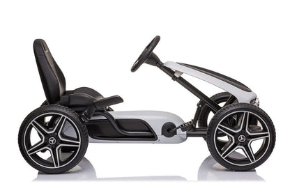 Mercedes Go-Kart Trampbil med gummidäck och sportstol - För barn 3–8 år