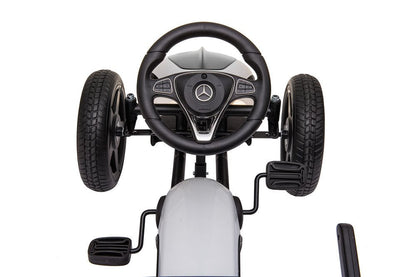 Mercedes Go-Kart Trampbil med gummidäck och sportstol - För barn 3–8 år