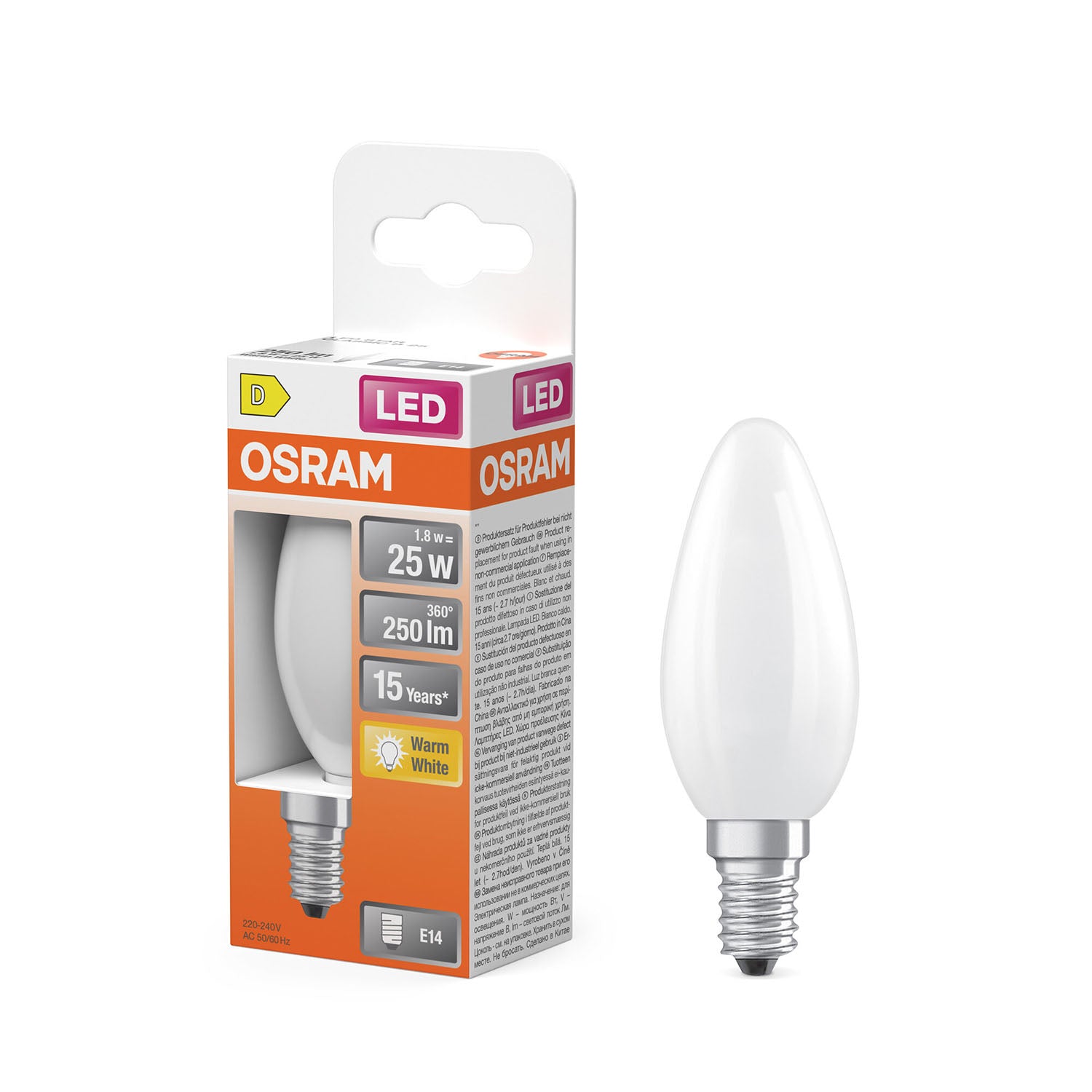 osram-osram-led-retrofit-classic-b 1,8W 827 Frosted E14