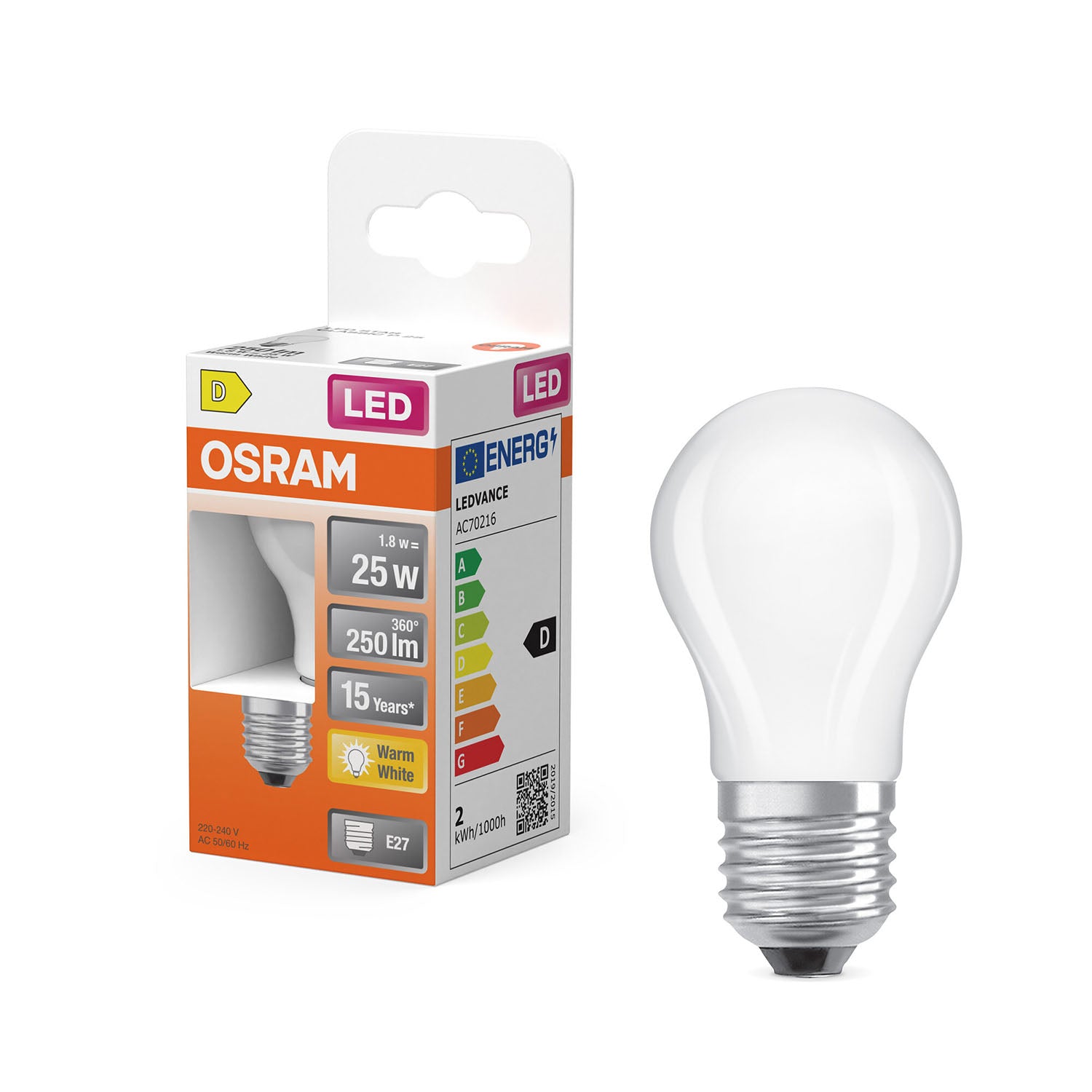 osram-osram-led-retrofit-classic-p 1,8W 827 Frosted E27