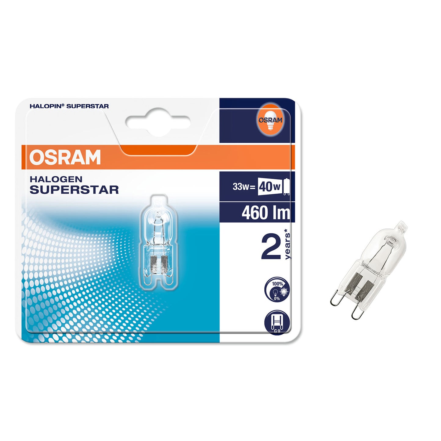 osram-osram-halopin-superstar 35W 230V 2800K KLAR G9