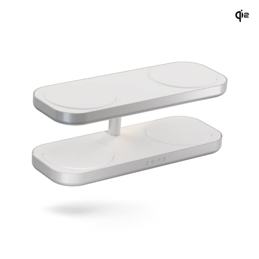zens-zens-wireless-charger-quattro Pro 4 Qi2 White