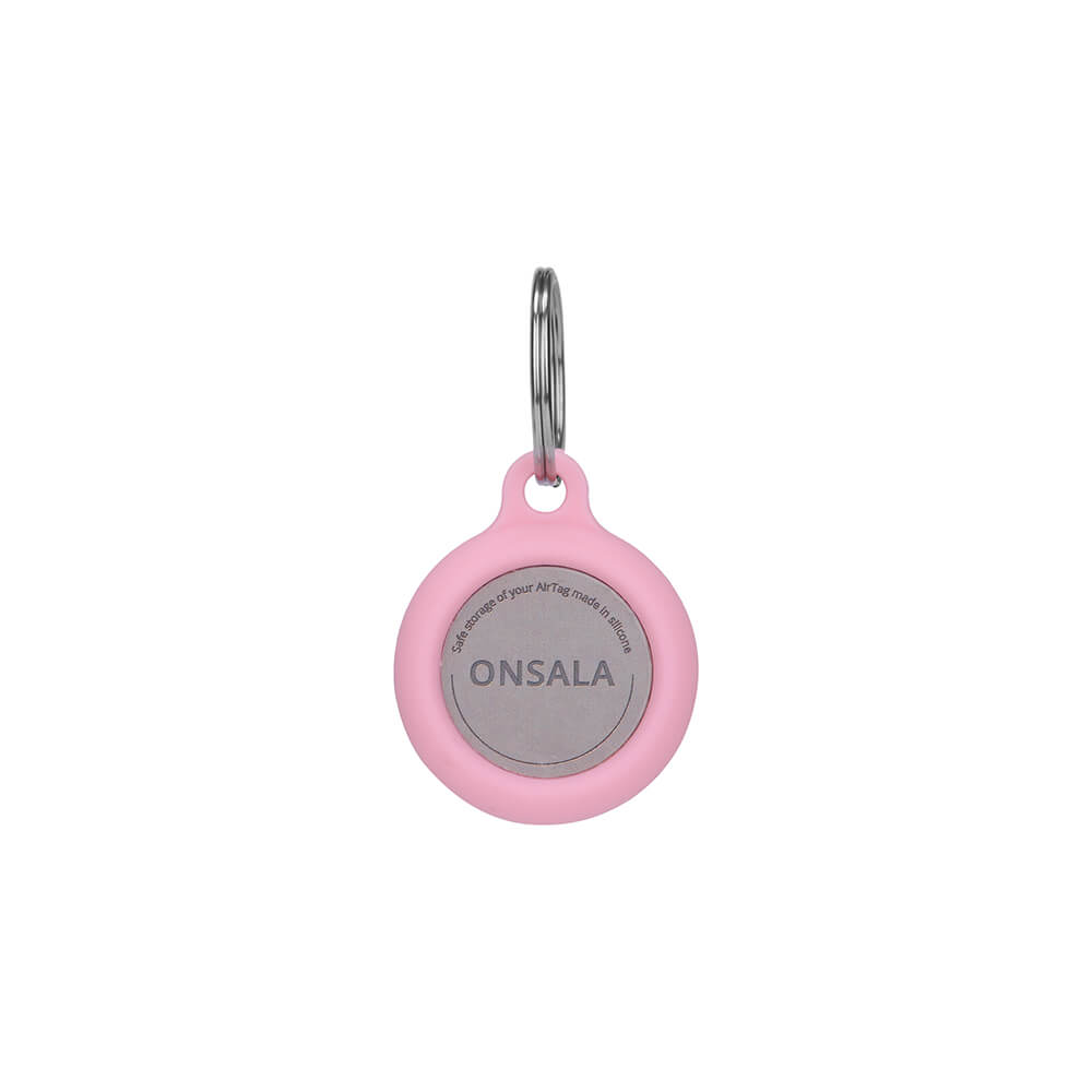 onsala-onsala-airtag-holder-silicone Pink with Keyring