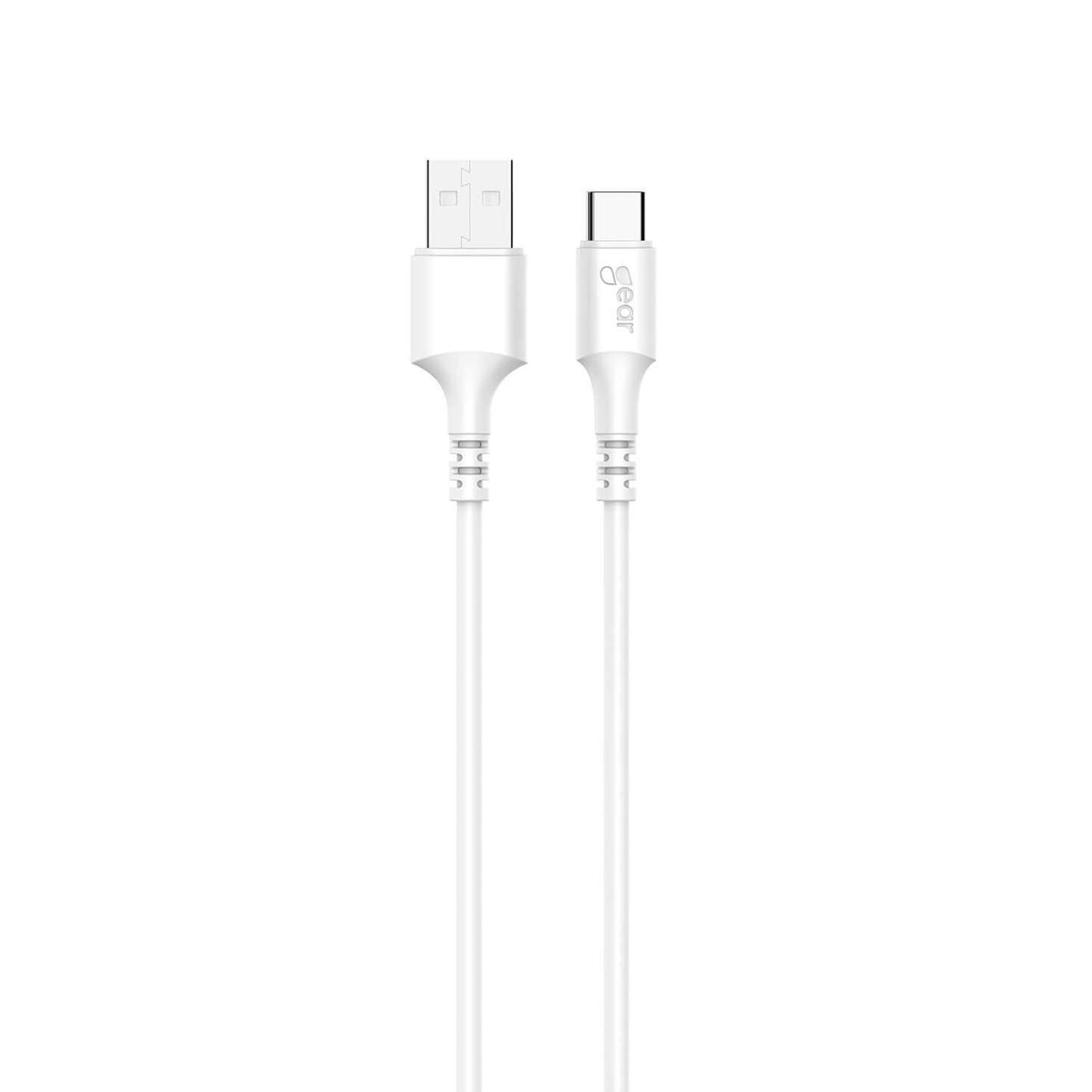 gear-gear-charging-cable-usb-a-usb-c-2-0 2m Vit gen2 Rund Kabel
