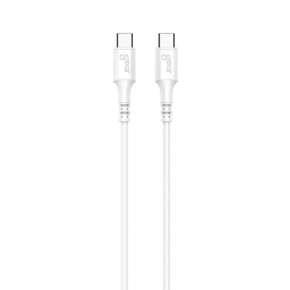 gear-gear-laddkabel-usb-c-till-usb-c-2-0 1m Vit Rund Kabel