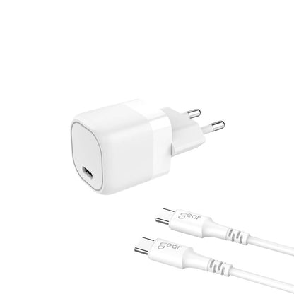 GEAR Charger 220V 1xUSB-C White