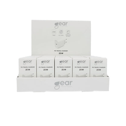 gear-gear-charger-220v-1xusb-c PD 25W Bulk 50pcs White