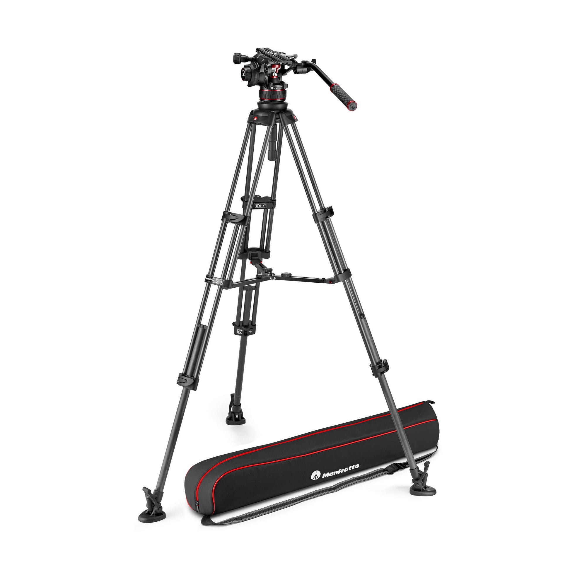 manfrotto-manfrotto-stativkit-video Nitrotech 612 + Twin MS Mittspridare Kolfiber