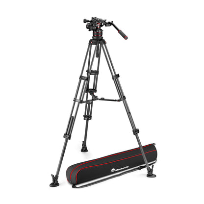 manfrotto-manfrotto-stativkit-video Nitrotech 612 + Twin MS Mittspridare Kolfiber