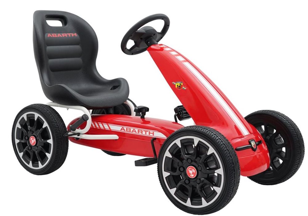 Abarth Go-Kart – trampbil med gummidäck och sportdesign - För barn 3–8 år