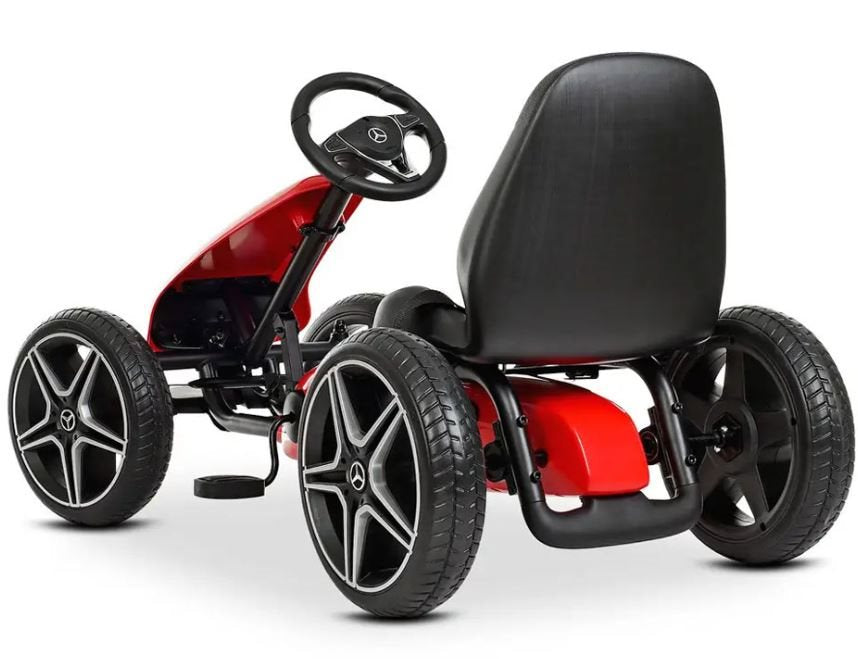 Mercedes Gokart – trampbil med gummihjul och justerbar sits - För barn 3–8 år