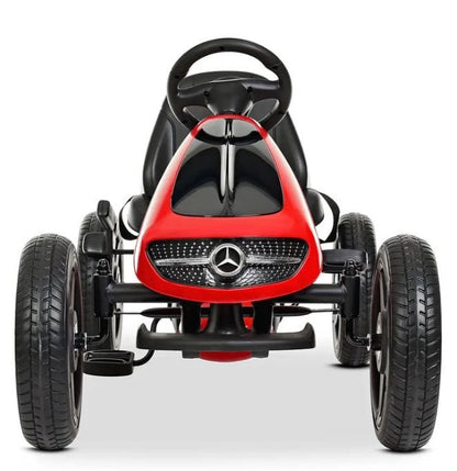 Mercedes Gokart – trampbil med gummihjul och justerbar sits - För barn 3–8 år
