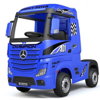 Mercedes Actros eltruck för barn 12V – 4 motorer, gummihjul & fjädring | Lastbil barn med fjärrkontroll<