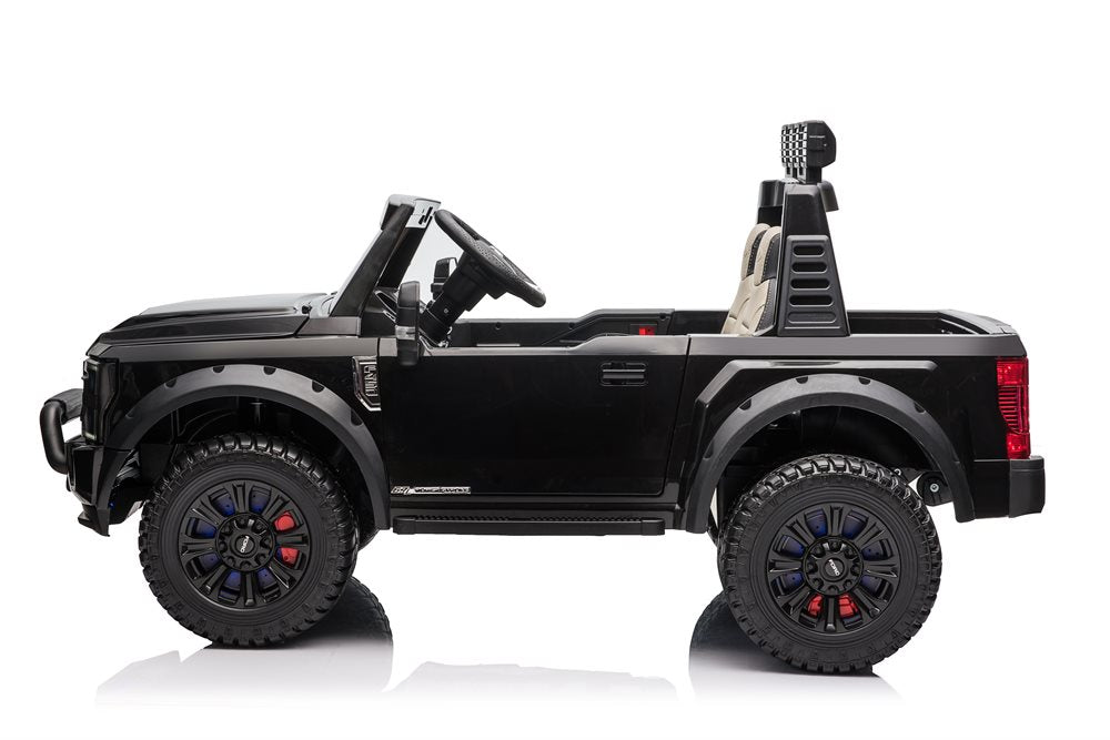 Ford Duty F450 elbil för barn 24V – 4 motorer, 2-sits & gummihjul | Elbil barn med fjärrkontroll