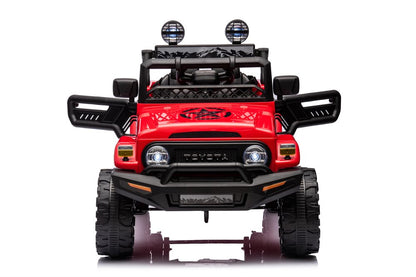 Toyota FJ Cruiser elbil för barn 4x4 – rödfärgad med gummihjul, fjädring & fjärrkontroll