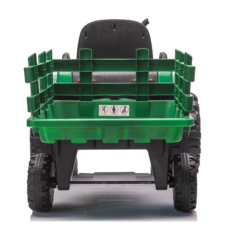 Azeno Farmer Powermax eltraktor 24V med släp – gummihjul, 2x200W motorer & fjärrkontroll