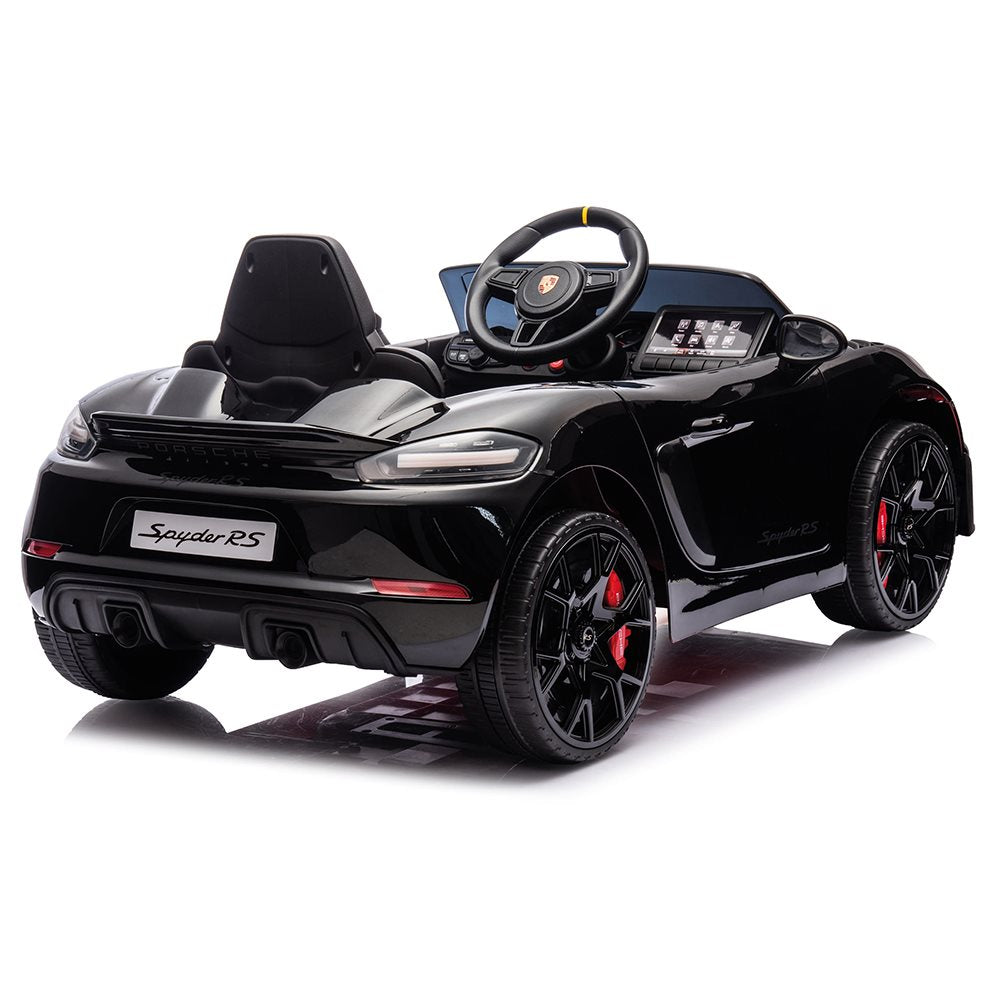 Porsche 718 Spyder RS – Elbil för barn 3–6 år Svart