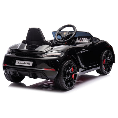 Porsche 718 Spyder RS – Elbil för barn 3–6 år Svart