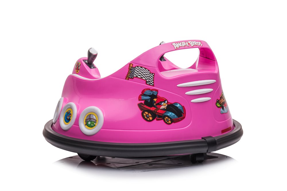 Angry Birds bumper elbil för barn 3–5 år Rosa