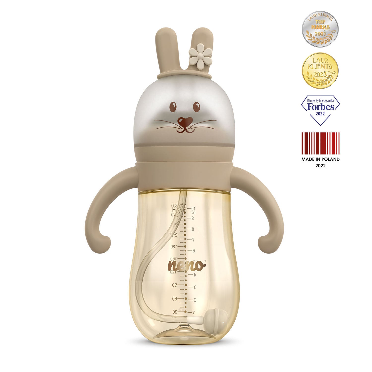 neno-neno-feeding-bottle-mio 3-In-1 Brown 300ml