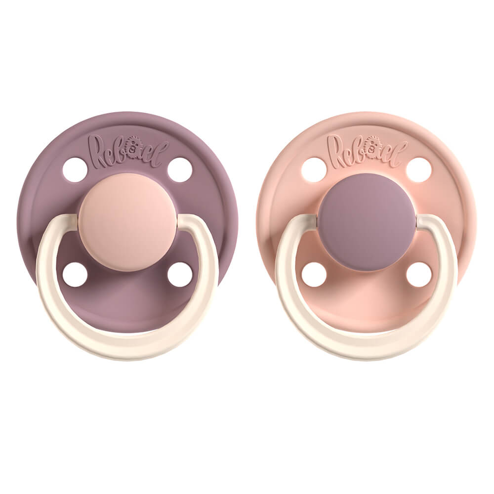 rebael-rebael-pacifier-2-pack-size-1 Misty Soft Mouse / Tornado Plum Mouse