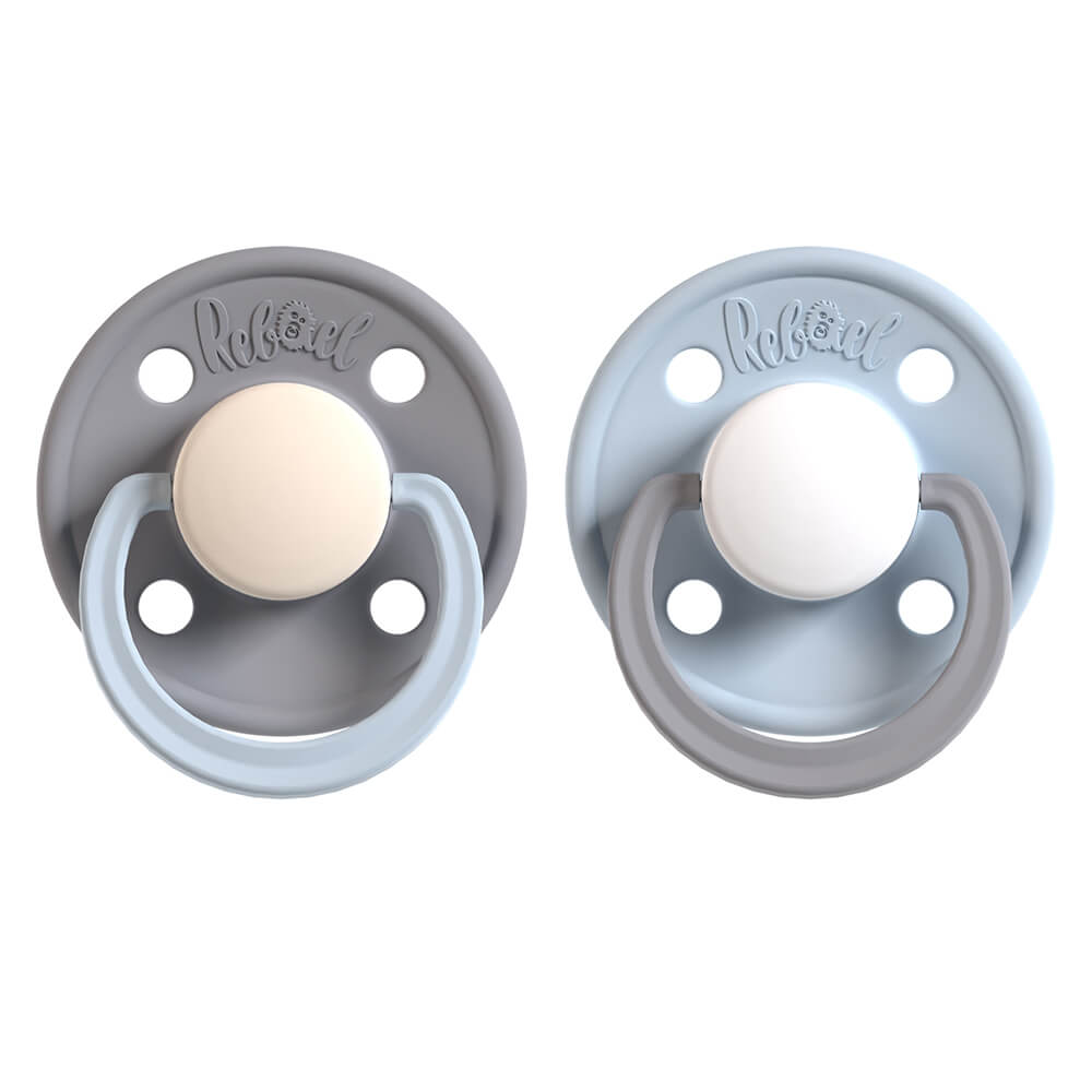 rebael-rebael-pacifier-2-pack-size-2 Stormy Pearly Elephant / Cold White Pony