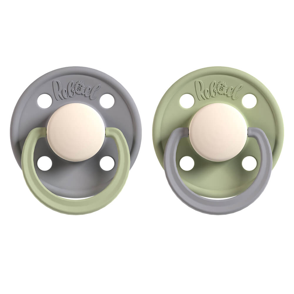rebael-rebael-pacifier-2-pack-size-2 Stormy Pearly Dolphin / Cloudy Pearly Pony