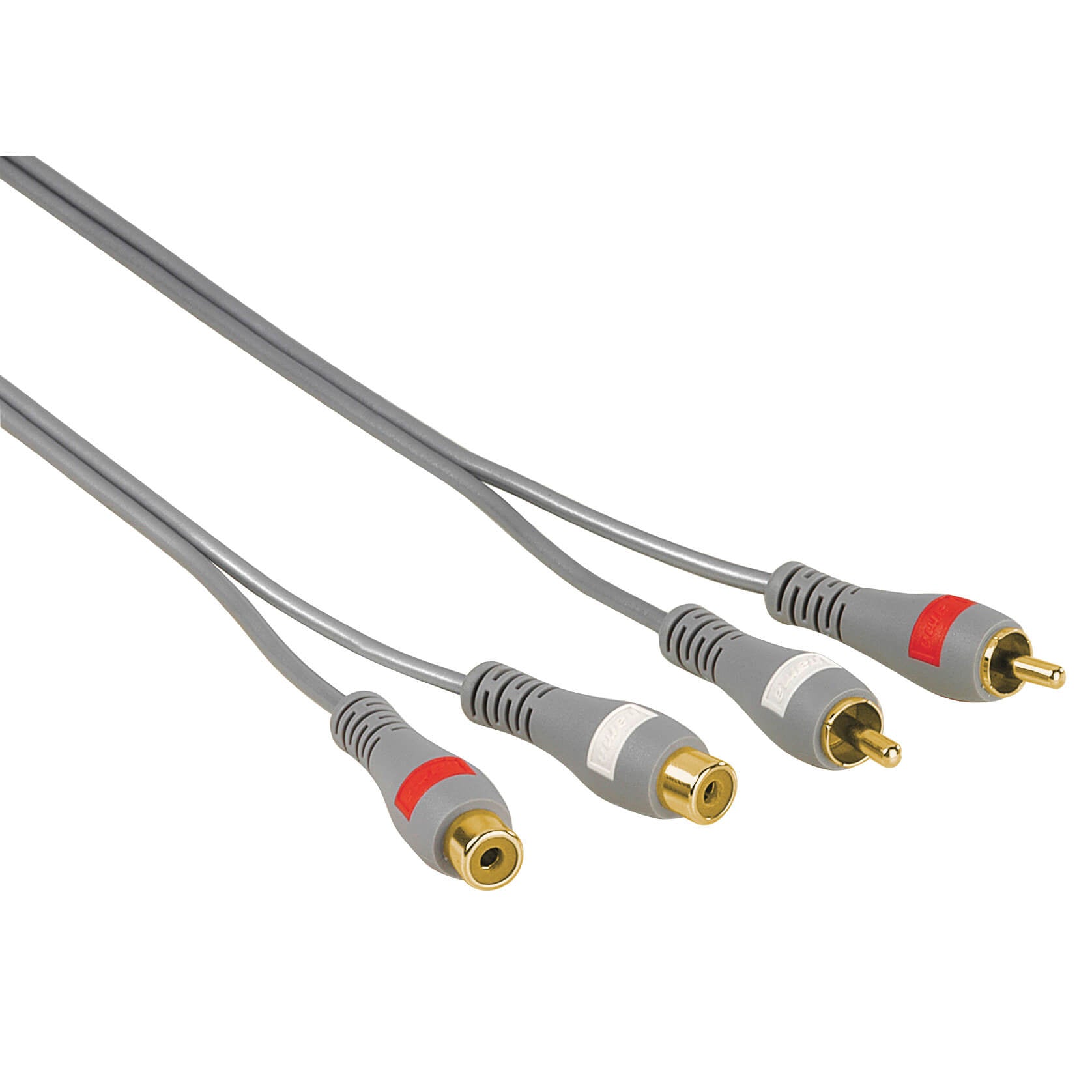 hama-hama-kabel-2xrca-2xrca Förlängning Guld Svart 5m