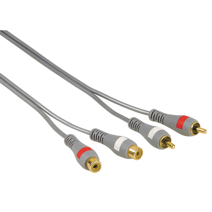 hama-hama-kabel-2xrca-2xrca Förlängning Guld Svart 5m