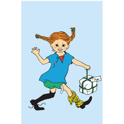 astrid-lindgren-astrid-pippi-greeting-card w. Envelope - Pink