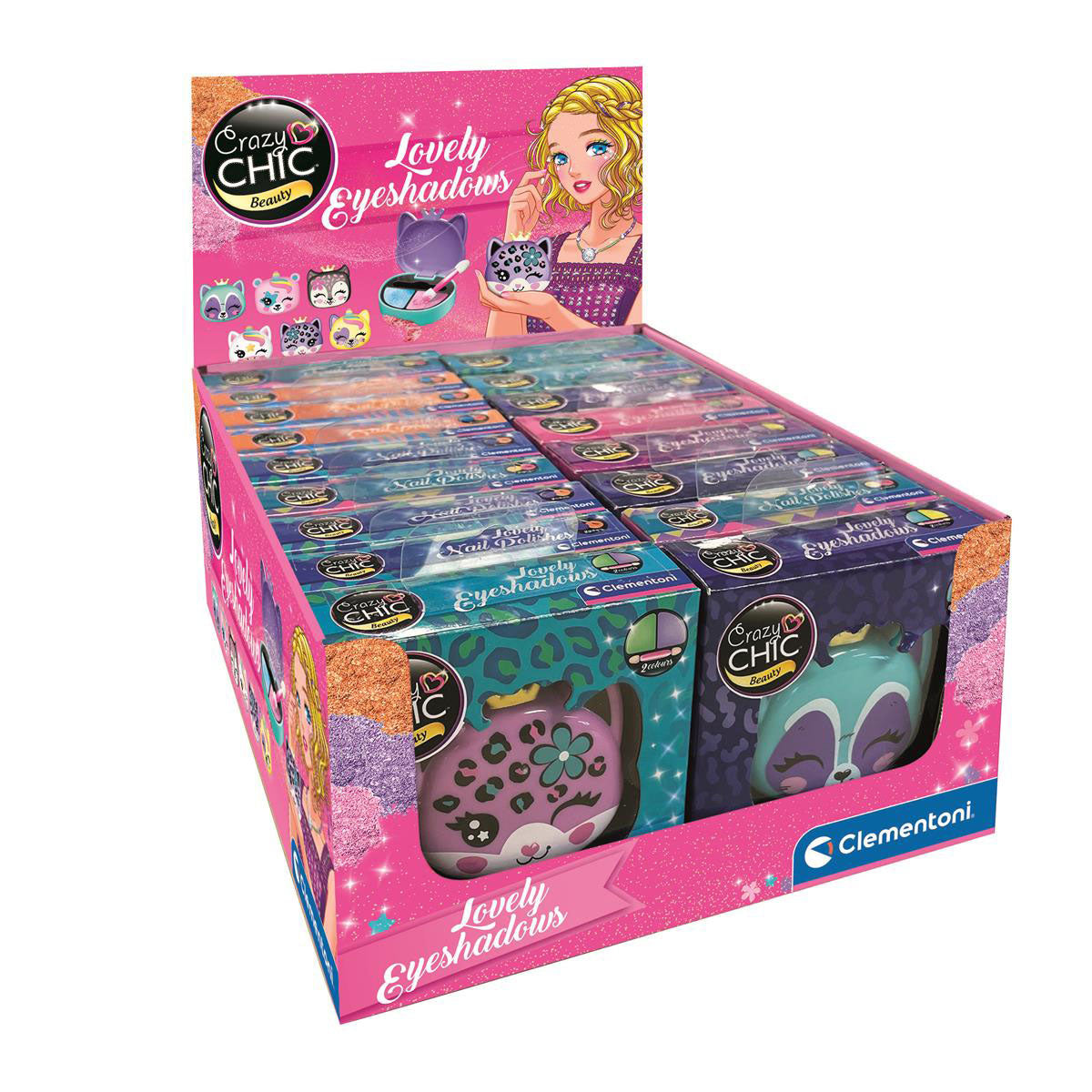 clementoni-clementoni-crazy-chic-lovely Eye Shadows 16pcs -Asst CDU