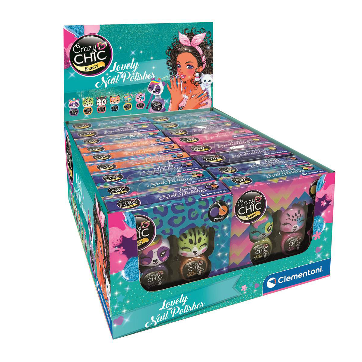 clementoni-clementoni-crazy-chic-lovely Nail Polishes 18pcs -Asst CDU