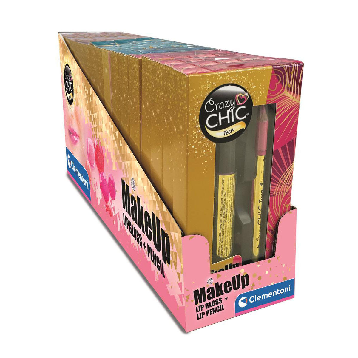 clementoni-clementoni-crazy-chic-make-up Lip Gloss+Pen 36pcs -Asst CDU