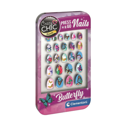 clementoni-clementoni-crazy-chic-nails Butterfly 22pcs -Asst CDU