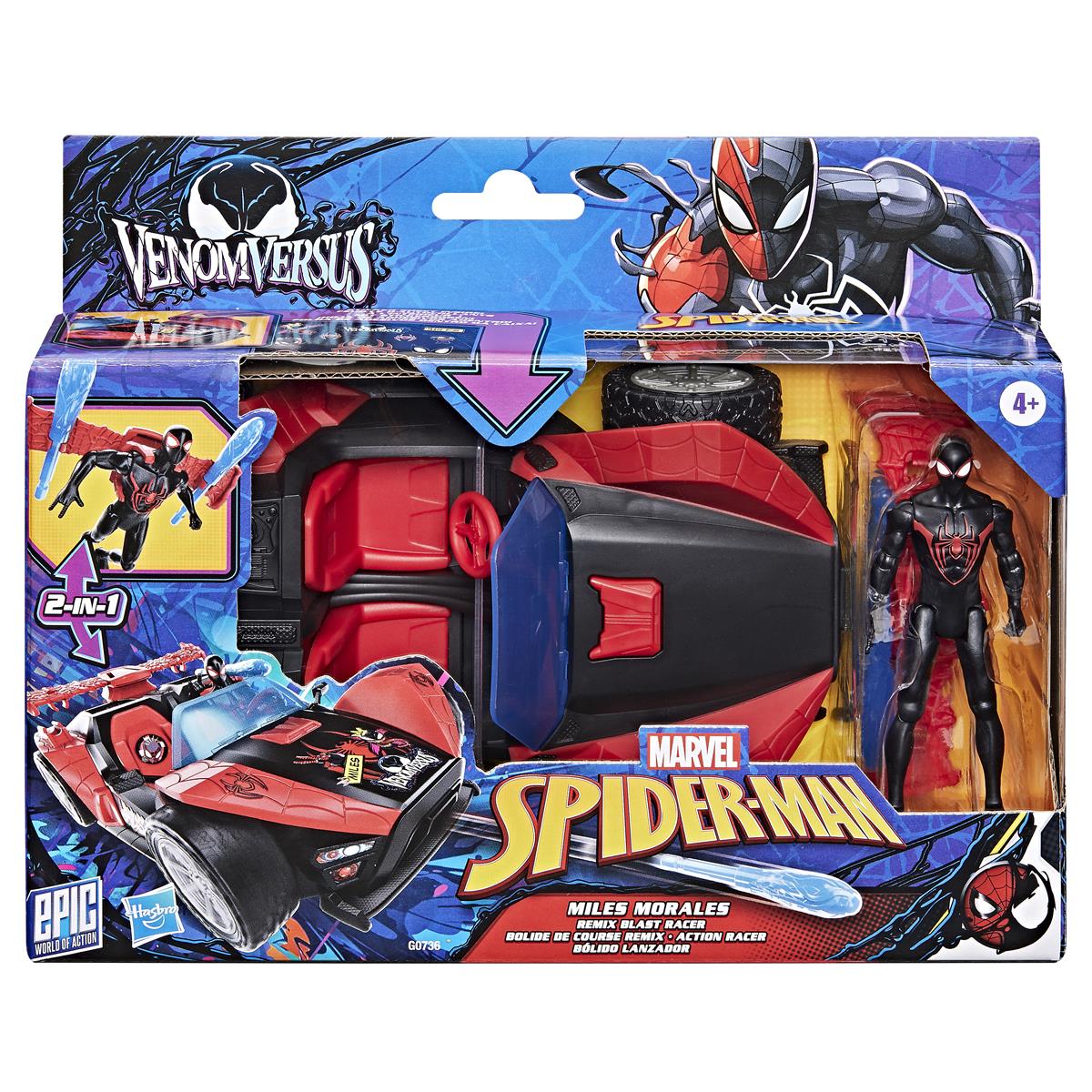 marvel-marvel-spider-man-venomversus 4in Vehicle and Figure Morales