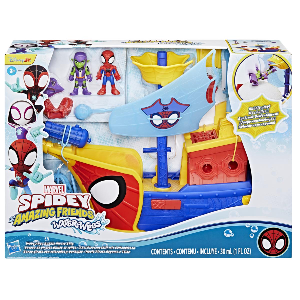 marvel-marvel-sm-and-af-water-webs 3in Playset Bubble Pirate Ship
