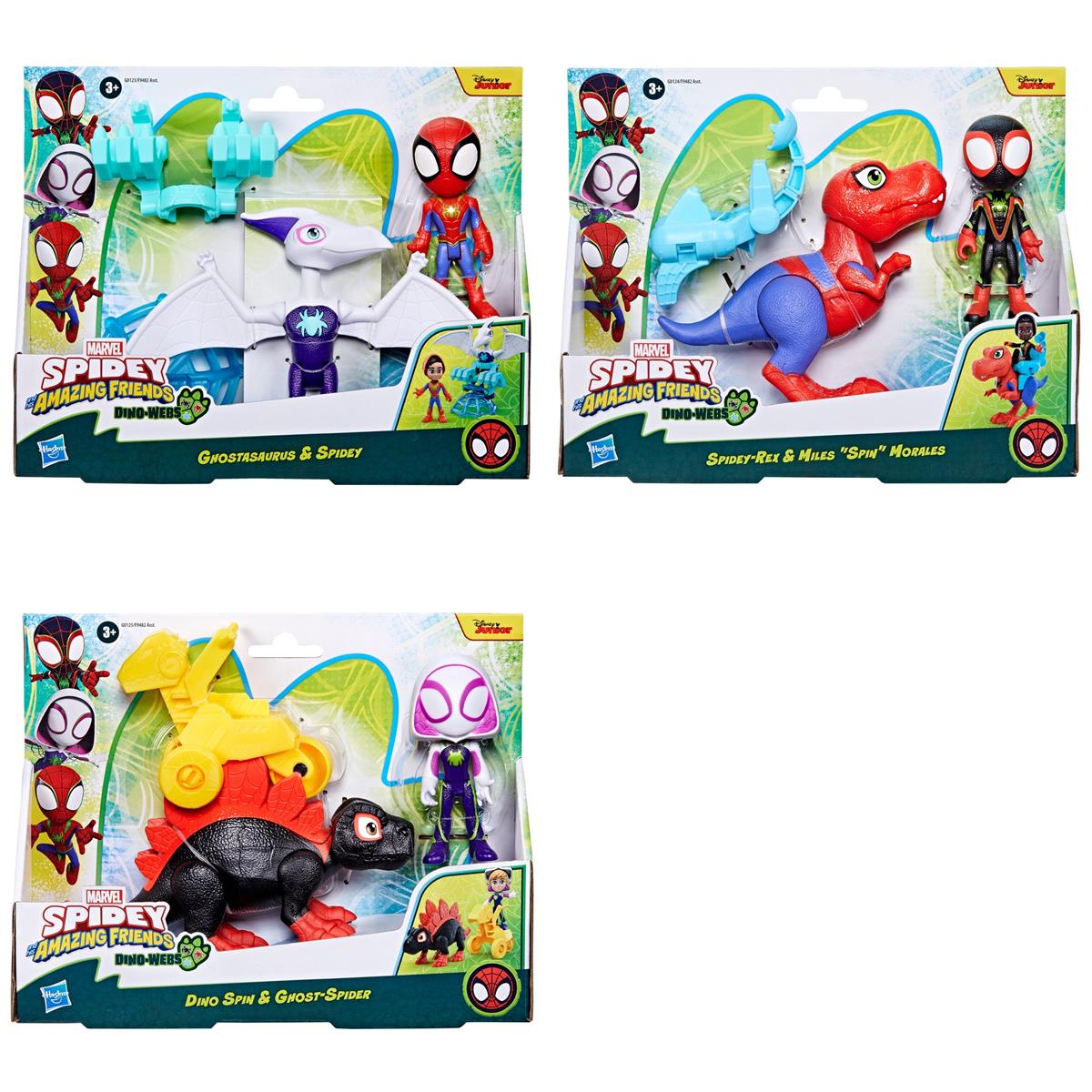 marvel-marvel-sm-and-af-dino-webs-4in Figure Large 2-pk -Asst