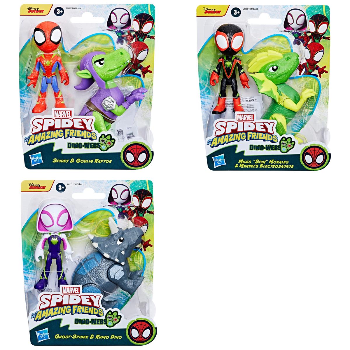 marvel-marvel-sm-and-af-dino-webs-4in Figure 2-pk -Asst