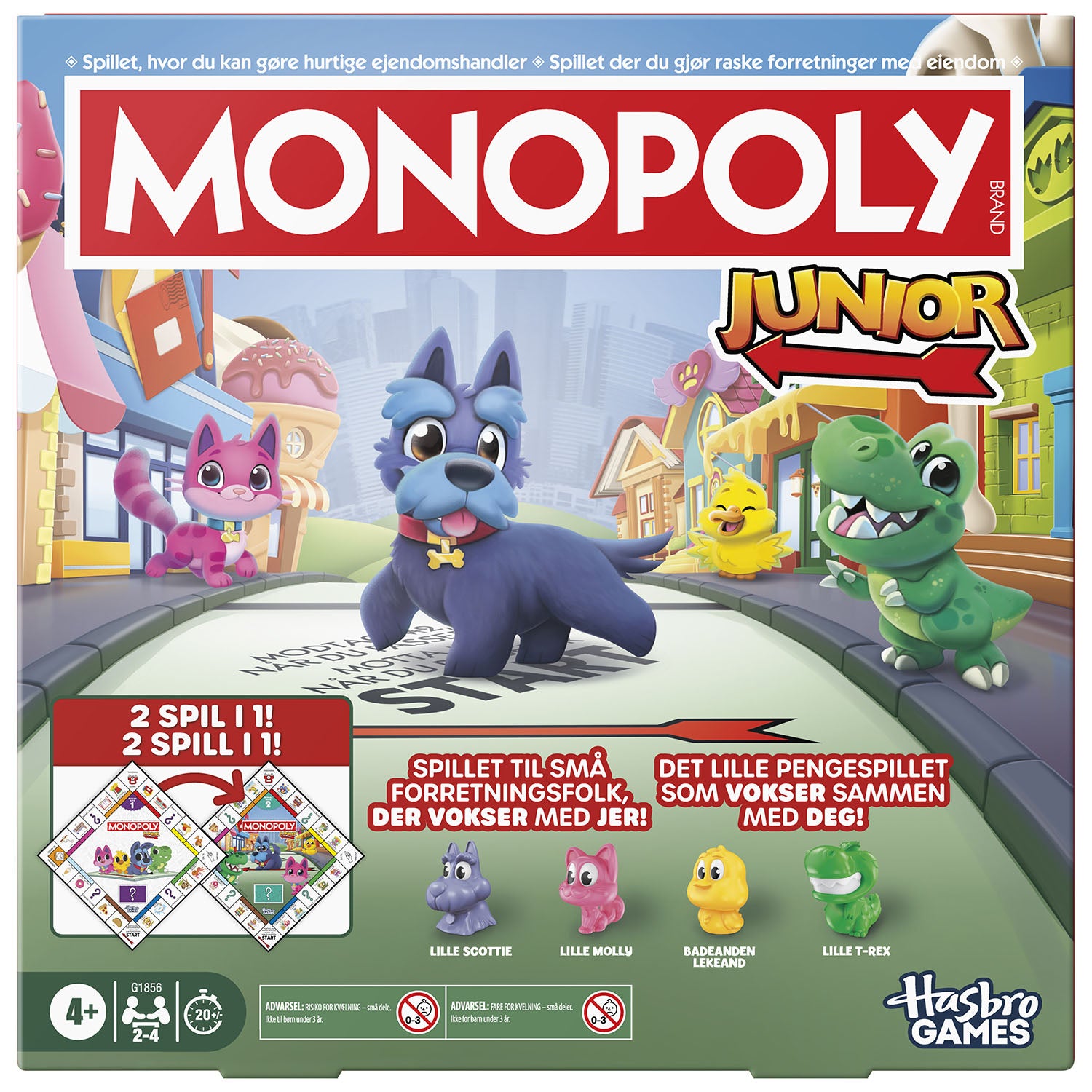 hasbro-gaming-hasbro-monopoly-junior-square 2in1 (NO/DK)