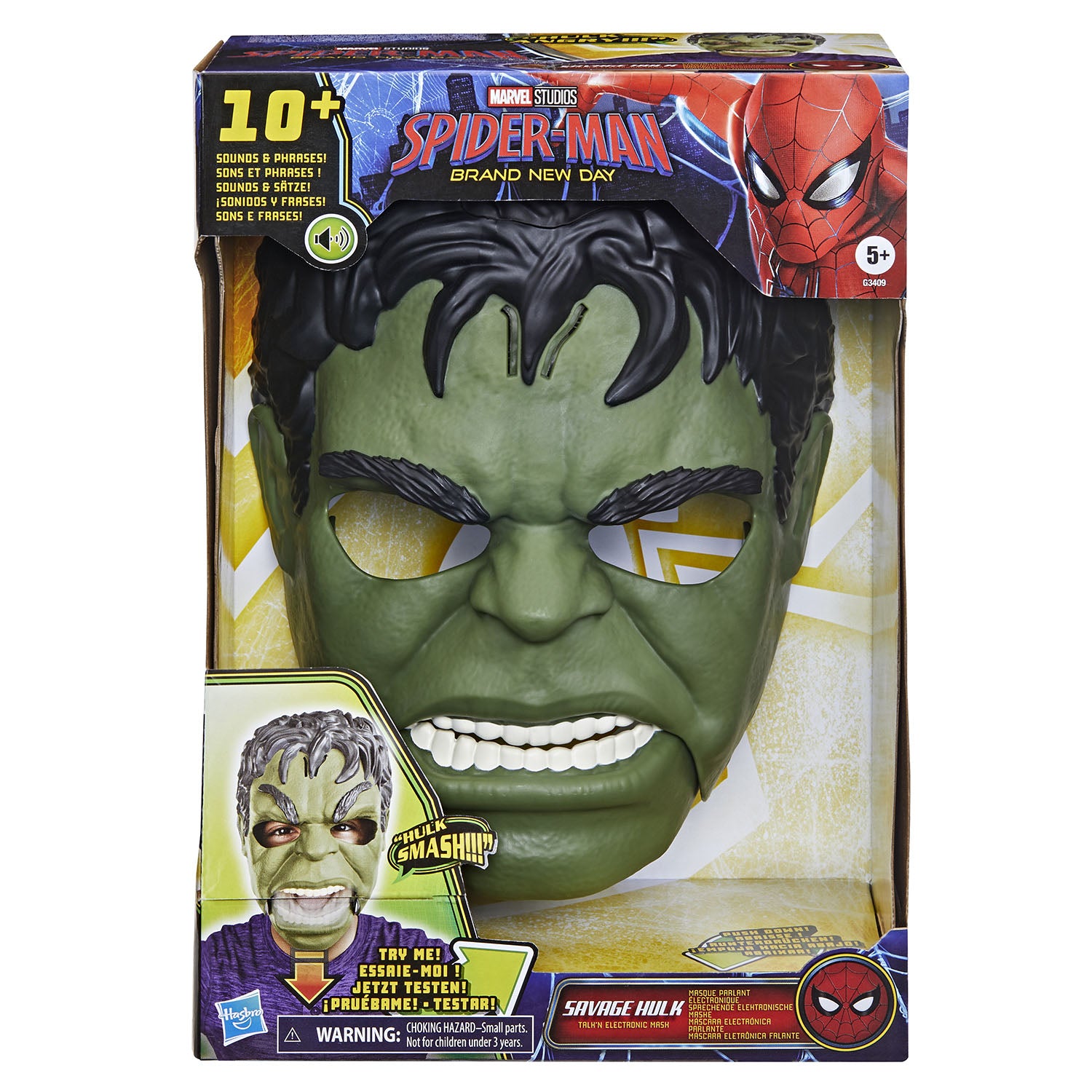 marvel-marvel-spider-man-bnd-role Play Raging Hulk Feature Mask