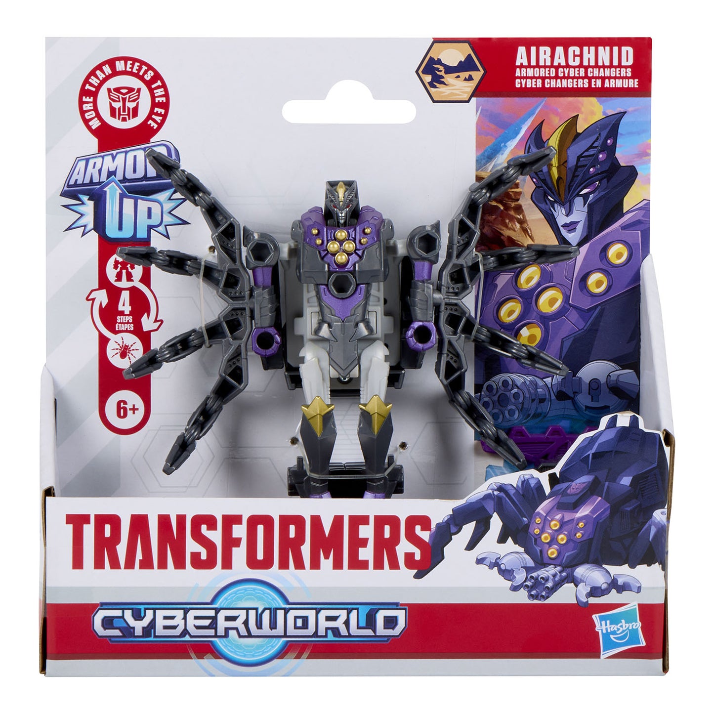 transformers-tra-cyberworld-4in-armored Cyber change Airachnid Classic