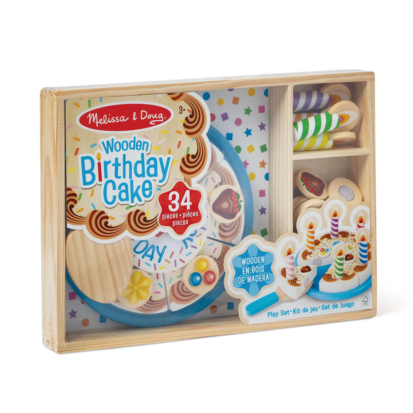 MND Wooden Food Playset Birthday Cake
