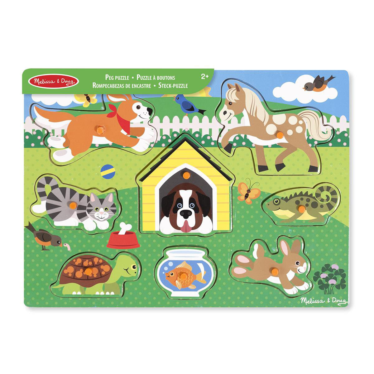 MELISSA & DOUG MND Wooden Peg Puzzle Pets
