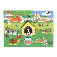 MELISSA & DOUG MND Wooden Peg Puzzle Pets
