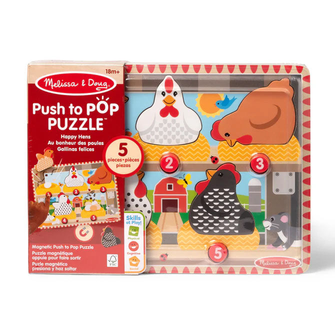 melissa-doug-mnd-wooden-magnetic-puzzle Push to Pop Happy Hens