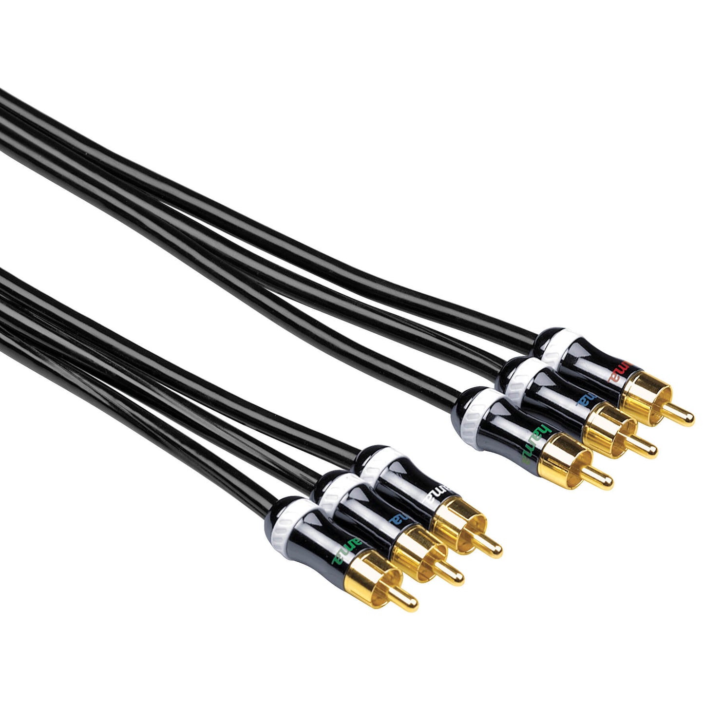 hama-hama-kabel-3xrca-3xrca Guld Svart 3m