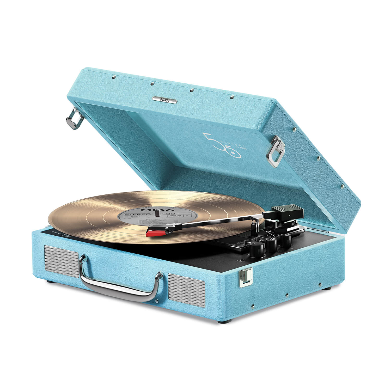 mixx-mixx-vinyl-record-player Revival 55 Stereo Blue