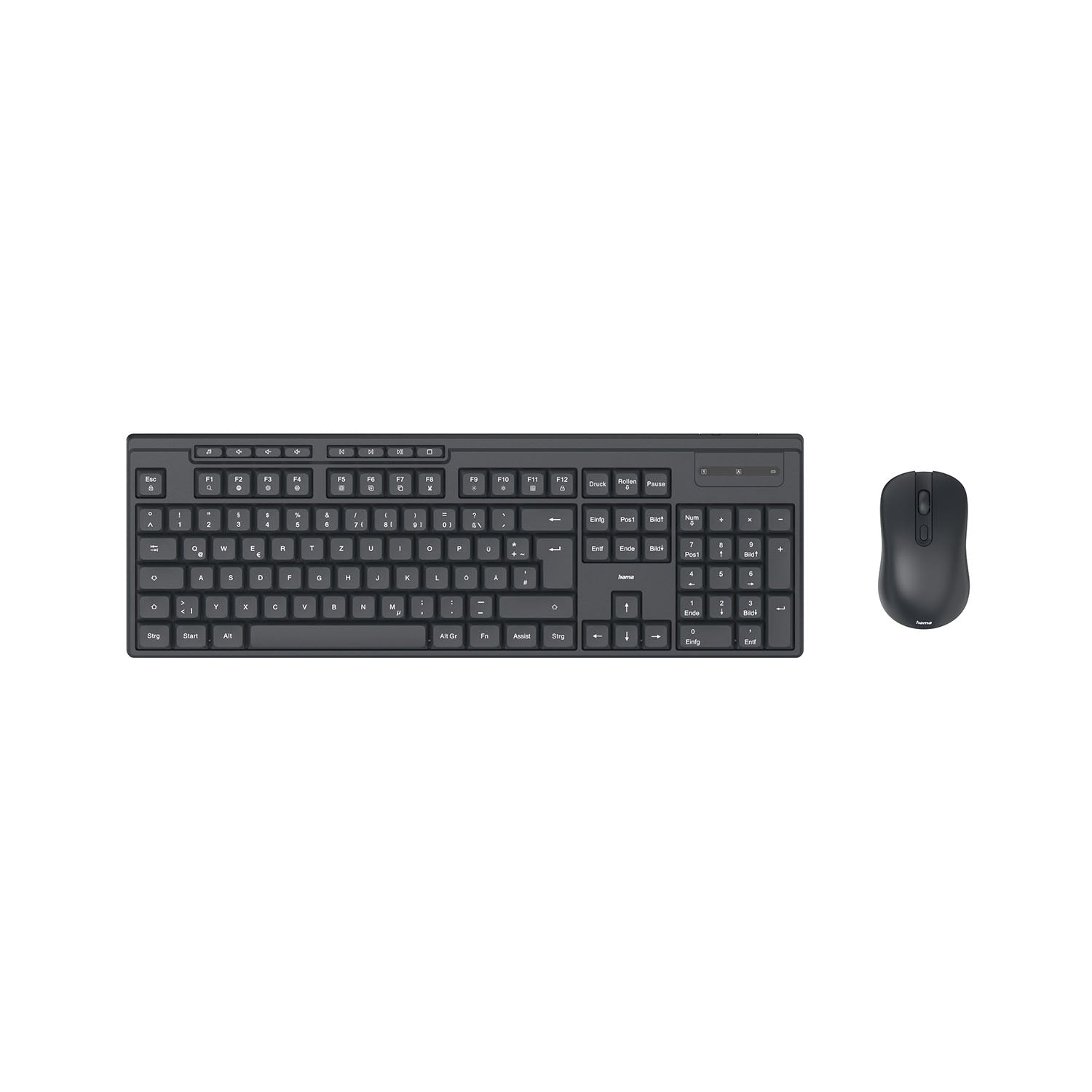 hama-hama-keyboard-mouse-set WKM-200 Wireless Black