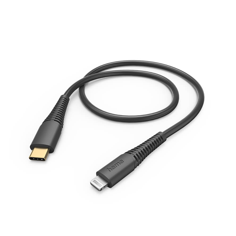 hama-hama-charging-cable-usb-c-to Lightning Black 1.5m